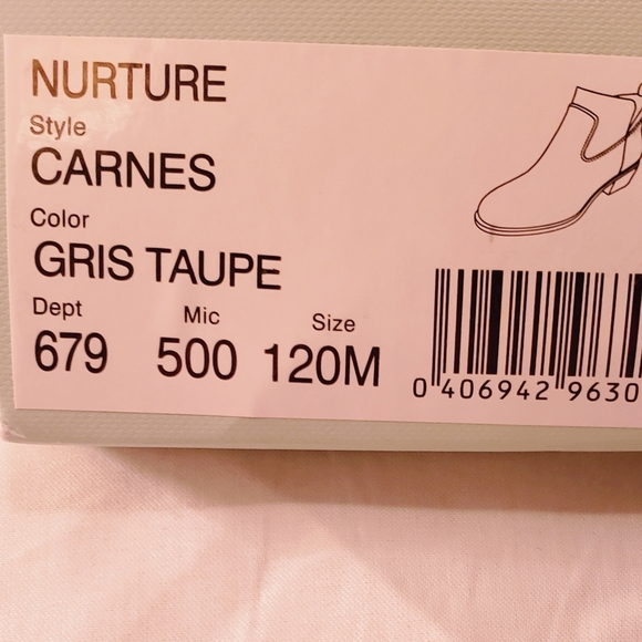 NEW Nurture Suede Ankle Boots, Taupe, Size 12 - Picture 7 of 8